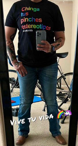 Customer photo review of Premium Chinga tus estereotipos  t-shirt
