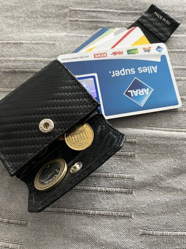 Customer photo review of Nano Boy Pocket with leather coin pocket