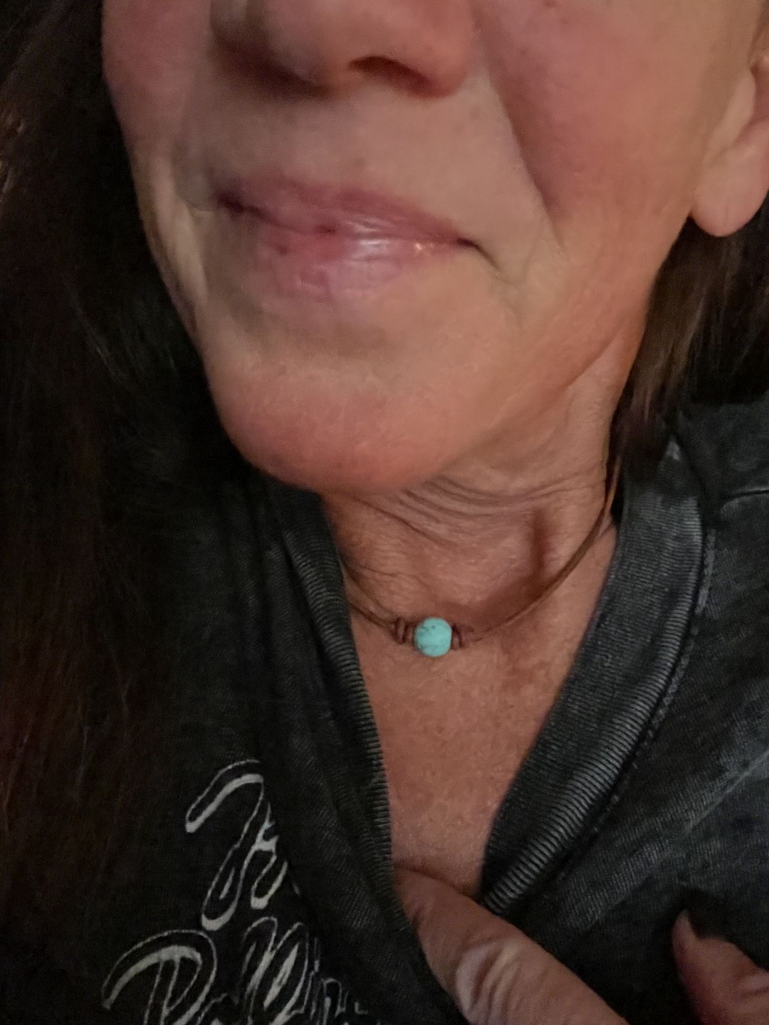 Customer photo review of Precious Turquoise Choker Necklace