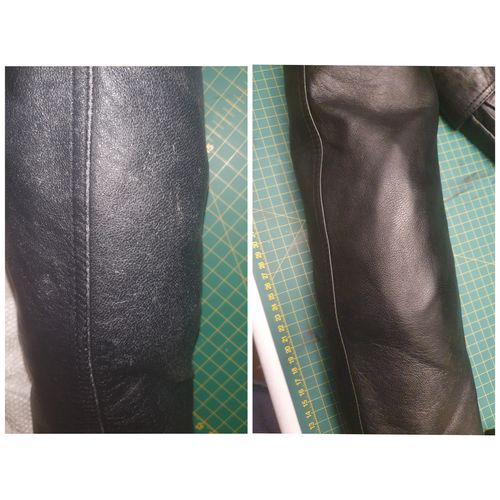 Customer photo review of Clyde’s Leather Recoloring Balm