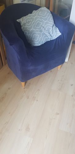 Customer photo review of Housse De Fauteuil Club - Velours Bleu Marine