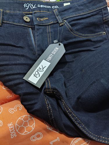 Customer photo review of Stretchable Slim Fit Jeans (Dark Blue)