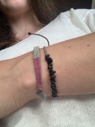 Customer photo review of Black Tourmaline Bracelet