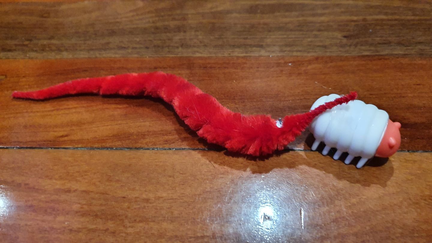 Customer photo review of Mayitwill Little Snow Monster Automatic Cat Toy