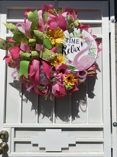 Customer photo review of 2.5"X50Yd Value Faux Burlap Fuchsia RC500107