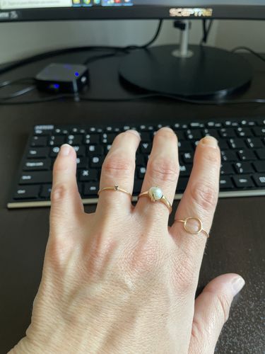Customer photo review of Bague Sapphire Noir - Or 10k