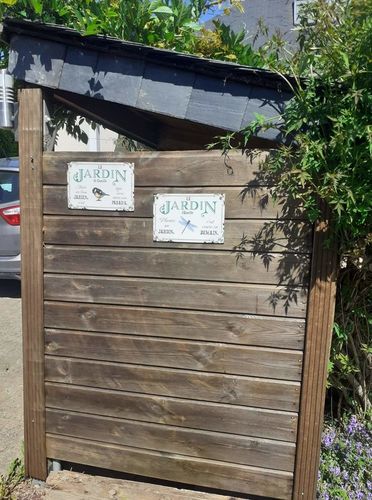 Customer photo review of Joie dans le jardin – Outdoor-Pancarte de porte