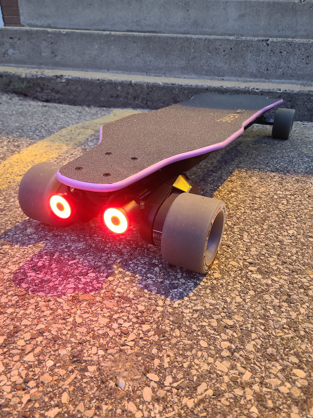 Customer photo review of Backfire Front Lights and Tail lights for Electric Longboard