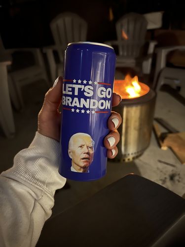 Customer photo review of "Let's Go Brandon" Slim Can Beersy Sleeve