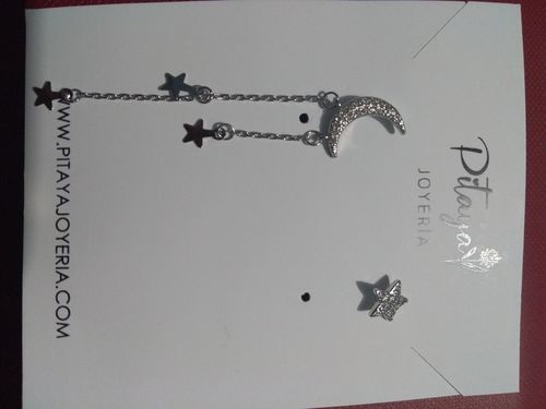 Customer photo review of Aretes Galaxia Plateados