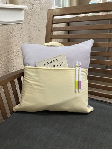 Customer photo review of Reading Pillow / Pocket Book Pillow Pattern in Two Sizes | Digital PDF Pattern