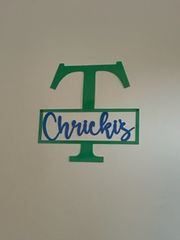 Customer photo review of Script Letter Monogram - 2 Sizes
