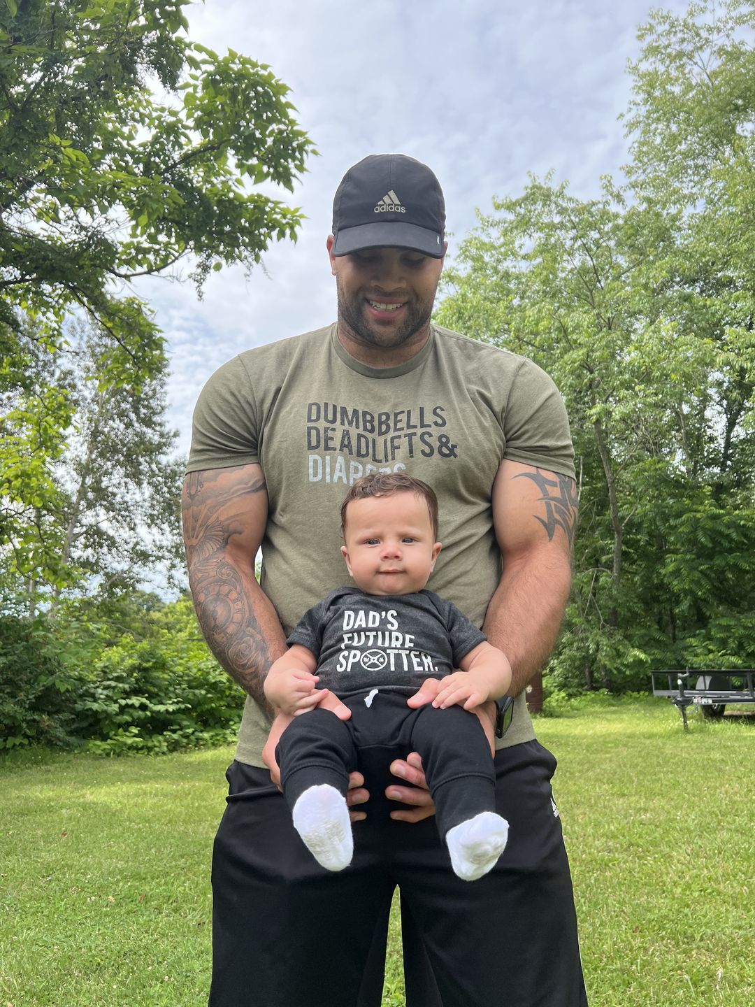 Customer photo review of Military Green Triple D T-Shirt