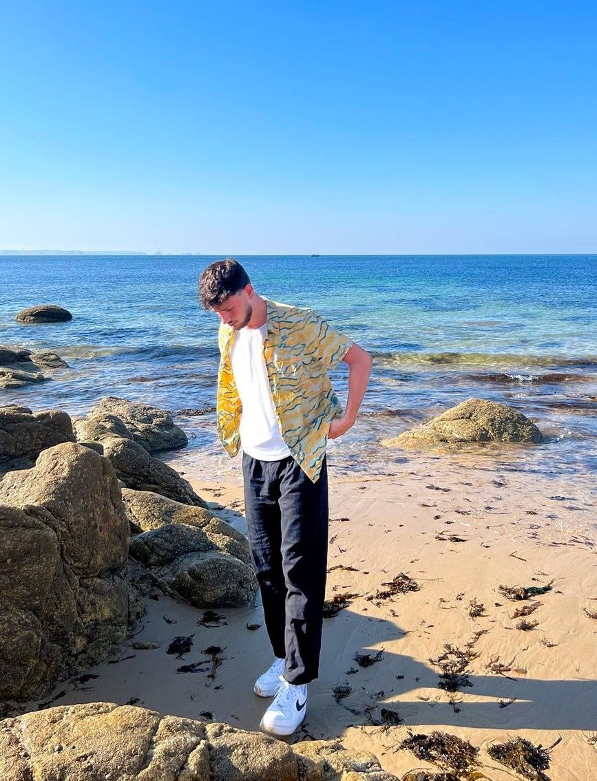 Customer photo review of Men's Casual Holiday Pocket Rero Shirt