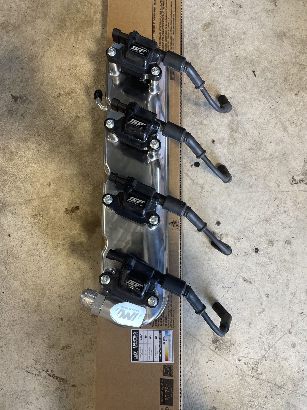 Customer photo review of Motion Raceworks Billet Valve Cover Breather / Oil Drain Billet (Single) 32-120-S