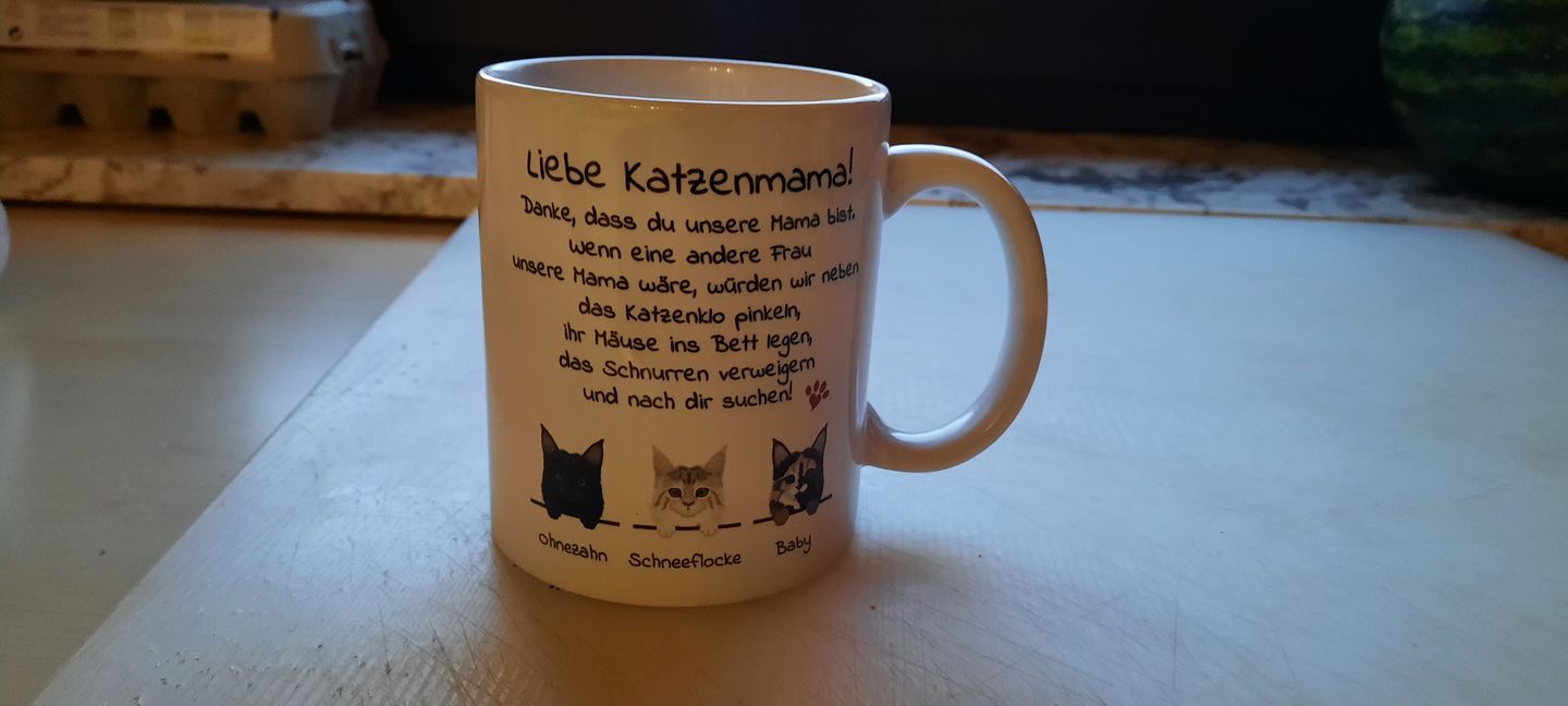 Customer photo review of Liebe Katzenmama/ Lieber Katzenpapa - Individuelle Tasse