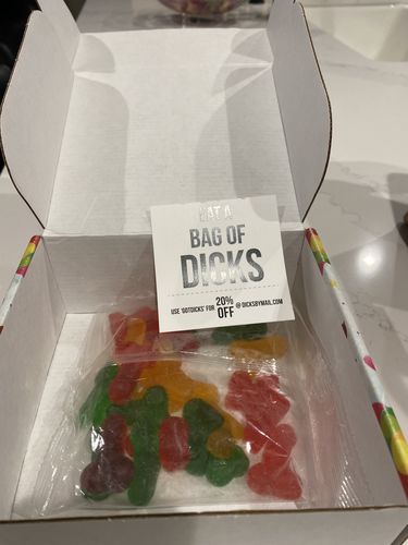 Customer photo review of Bag of Dicks - Sent Anonymously