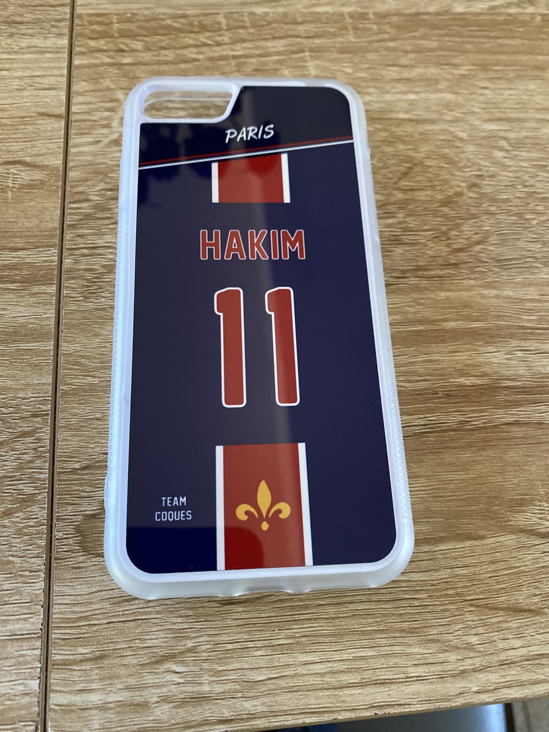 Customer photo review of Coque foot PARIS SG Domicile 1 personnalisable - TEAMCOQUES