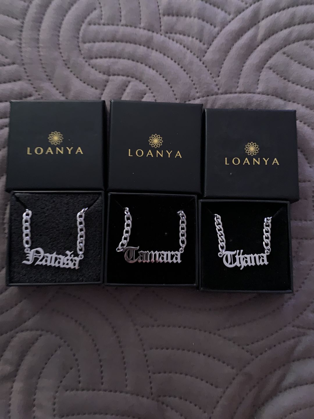 Customer photo review of LOANYA Gourmetkette mit persönlichem Namen