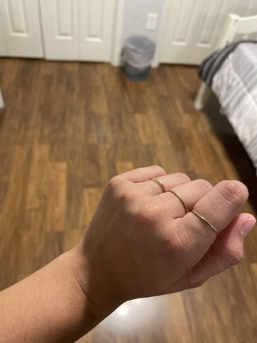 Customer photo review of dainty ring stacking set 1.0
