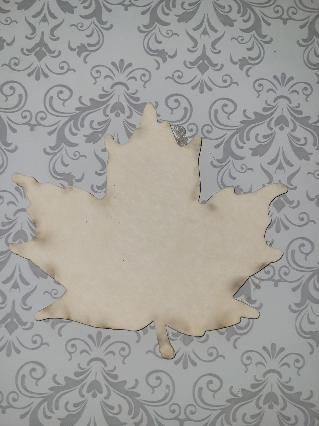 Customer photo review of Unfinished Wooden Maple Leaf Shape - Craft - up to 36" DIY