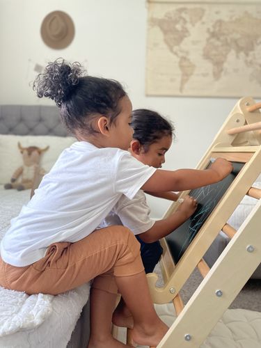 Customer photo review of Climbing Chalkboard