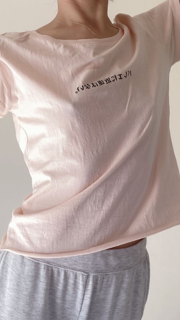 Customer photo review of 「バレエに近道はない。」ベーシックスリムTシャツ