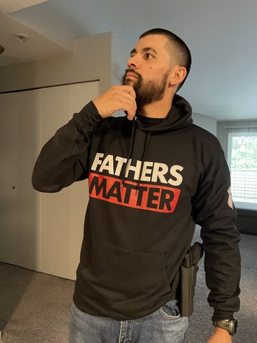 Customer photo review of Fathers Matter Hoodie