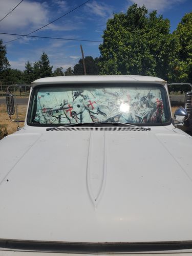 Customer photo review of The Knights Templar Car Sunshade Custom Car Accessories