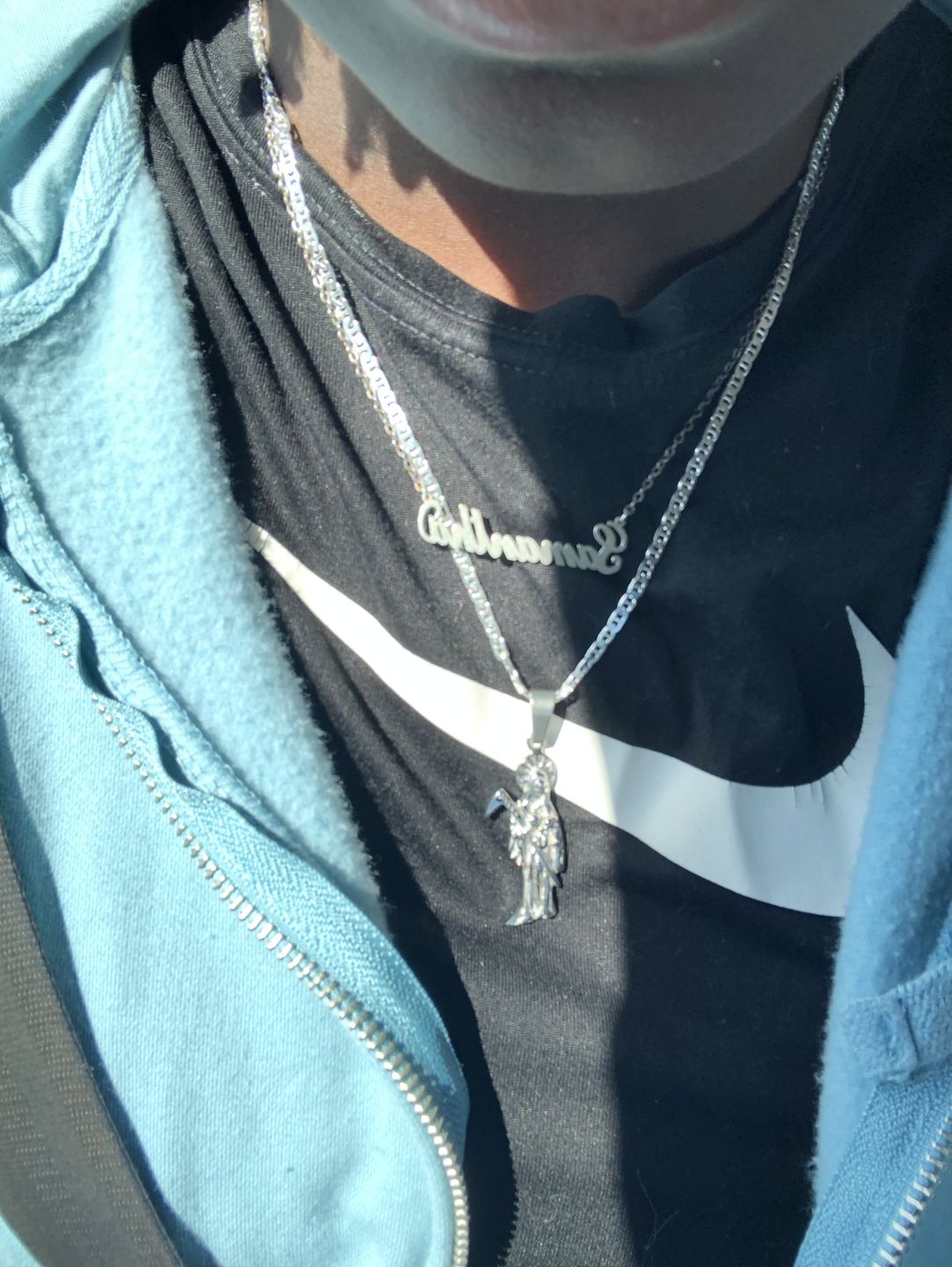 Customer photo review of SANTA MUERTE PENDANT