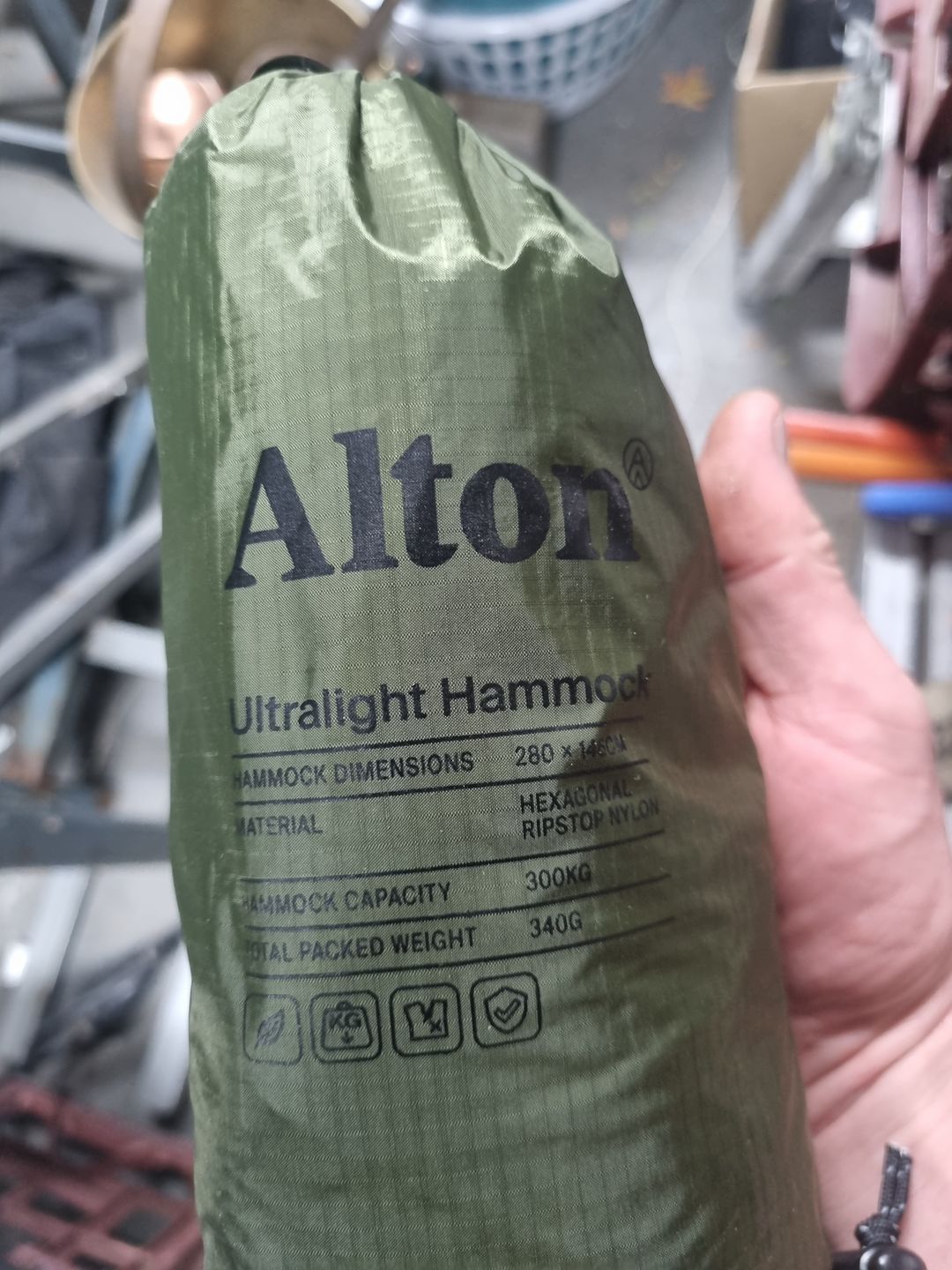 Customer photo review of Ultralight Hammock Set