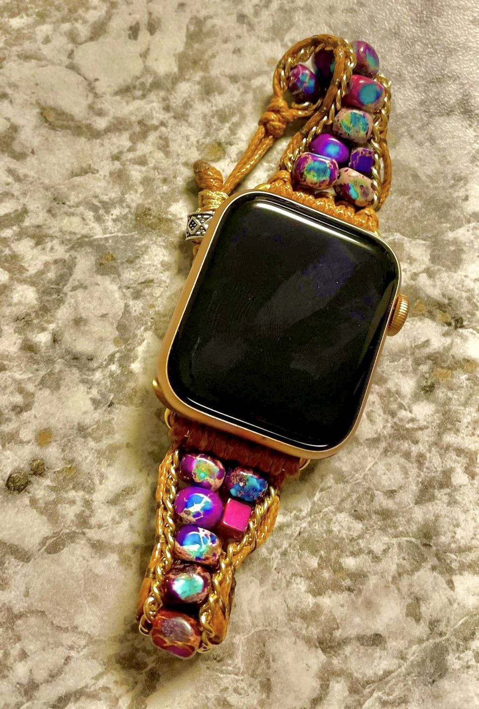 Customer photo review of Moonlight Jasper Apple Watch Strap