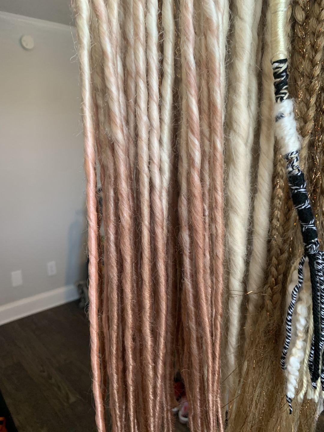 Customer photo review of (PRE ORDER) Blush Melt - (1 pack of 5 Dreads)