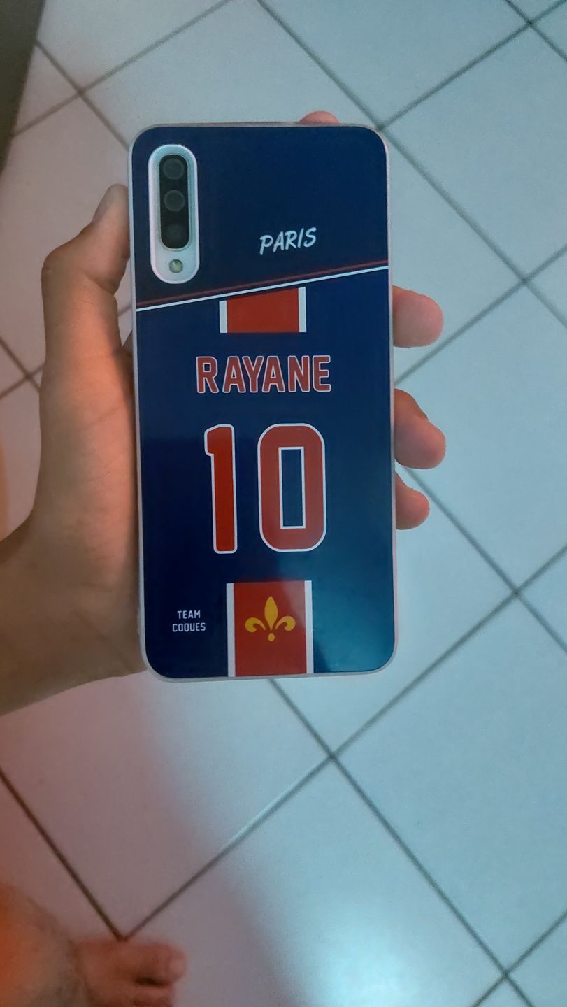 Customer photo review of Coque foot PARIS SG Domicile 1 personnalisable - TEAMCOQUES