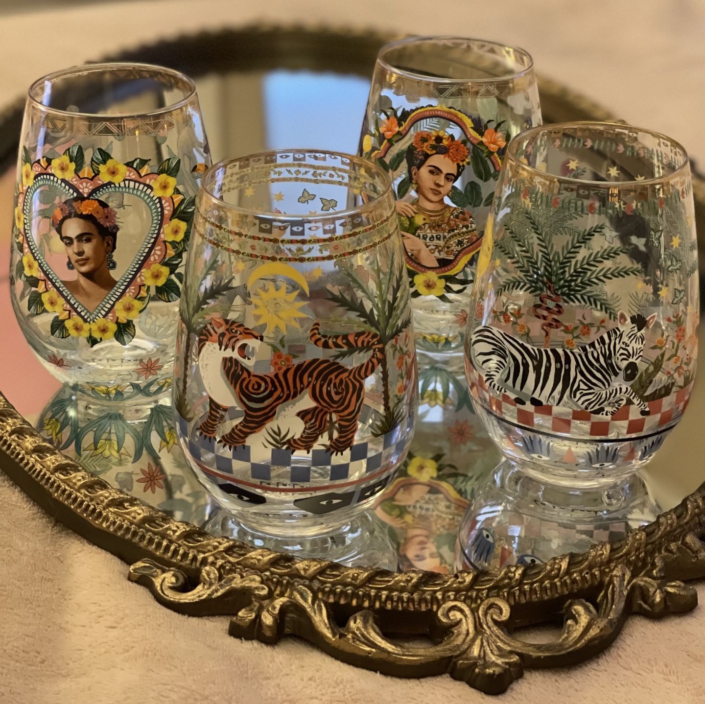 Customer photo review of Glass Tumbler Journey Beyond Reveries (Set of 2 glasses)