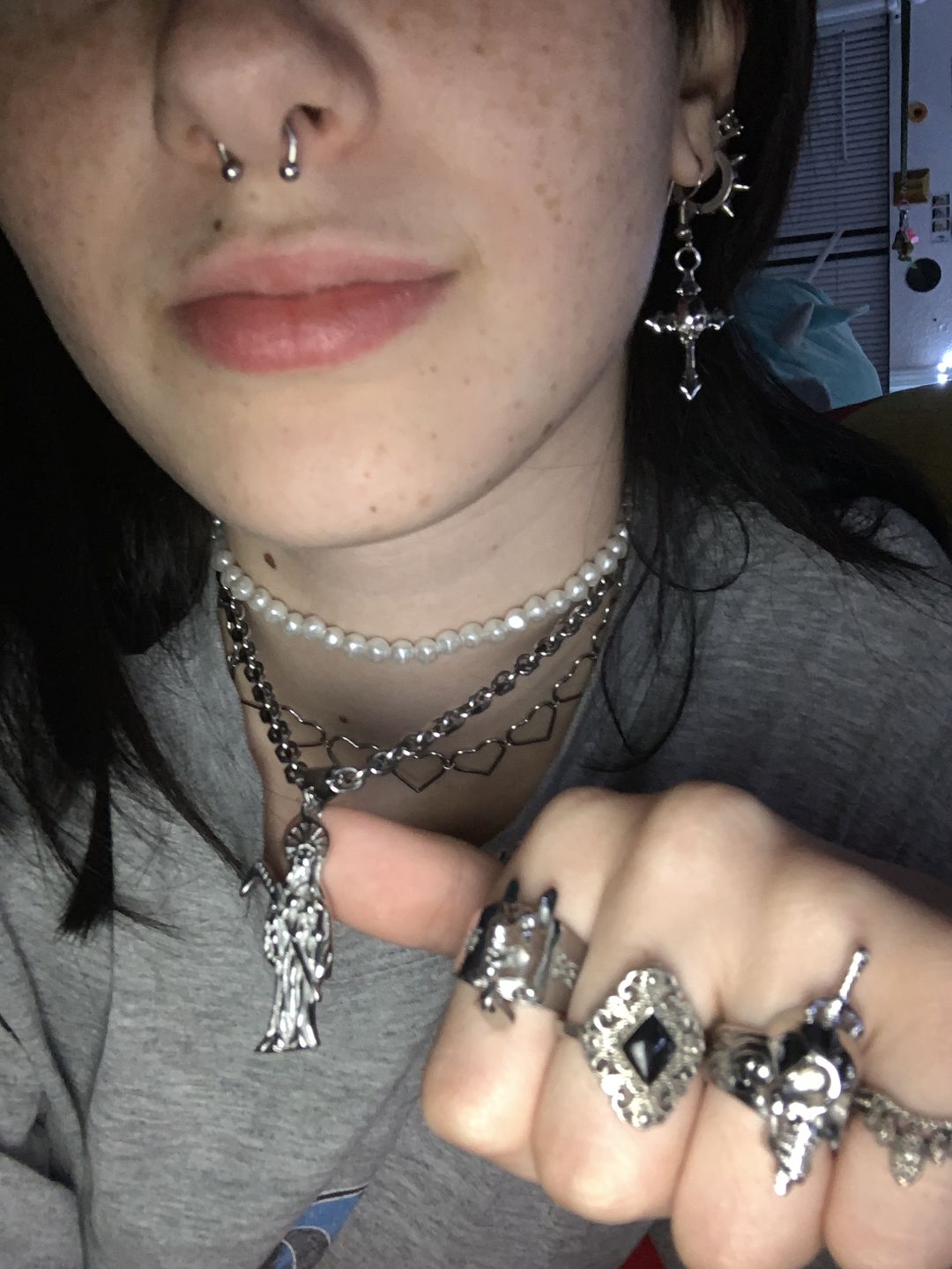 Customer photo review of SANTA MUERTE PENDANT