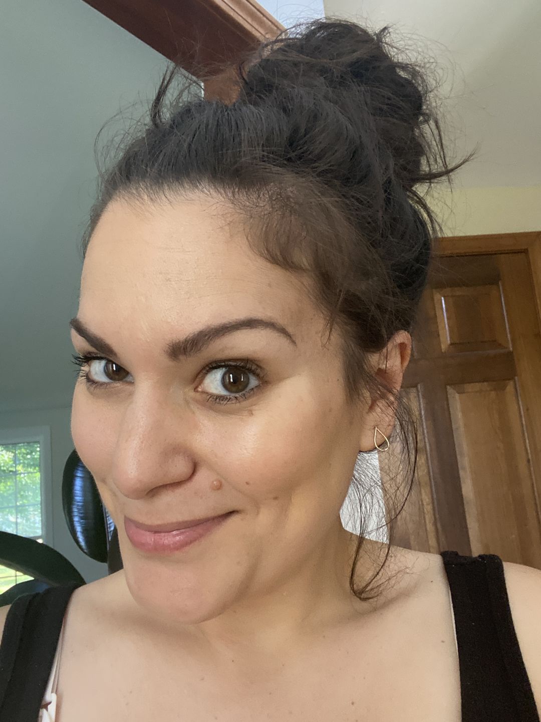 Customer photo review of Wire Teardrop Stud
