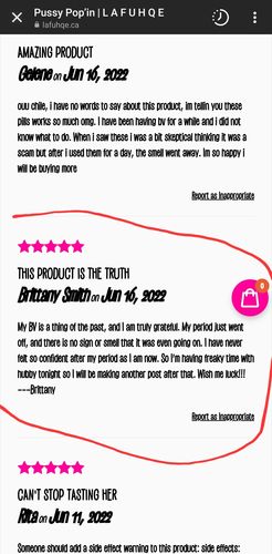 Customer photo review of Pussy Pop’in