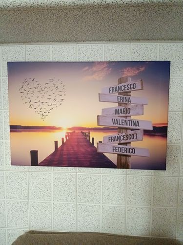 Customer photo review of TELA PERSONALIZZATA "SUNSET"