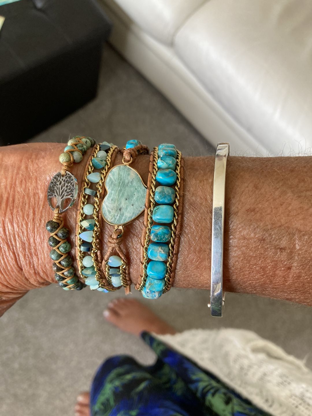 Customer photo review of Tree of Life African Jasper Bracelet