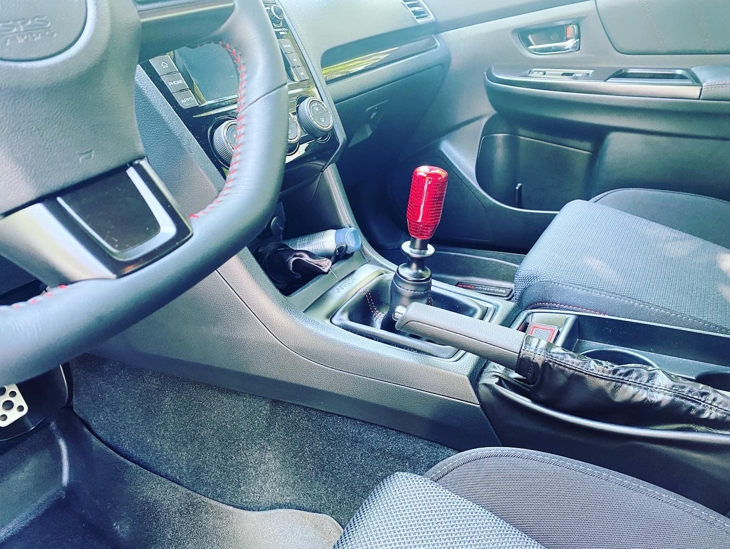 Customer photo review of Red Carbon Fiber Handle Shift Knob