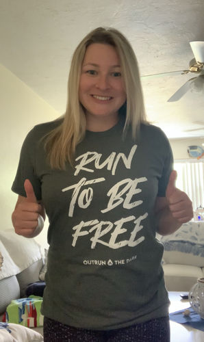 Customer photo review of Run to be free Women's Tee