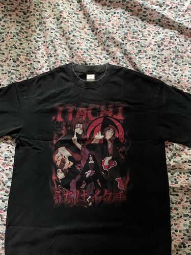 Customer photo review of Harajuku Style Vintage Washed Itachi Uchiha Oversized Tee