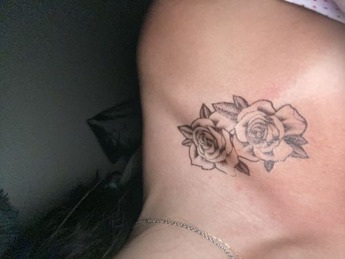 Customer photo review of Elegant Roses Tattoo