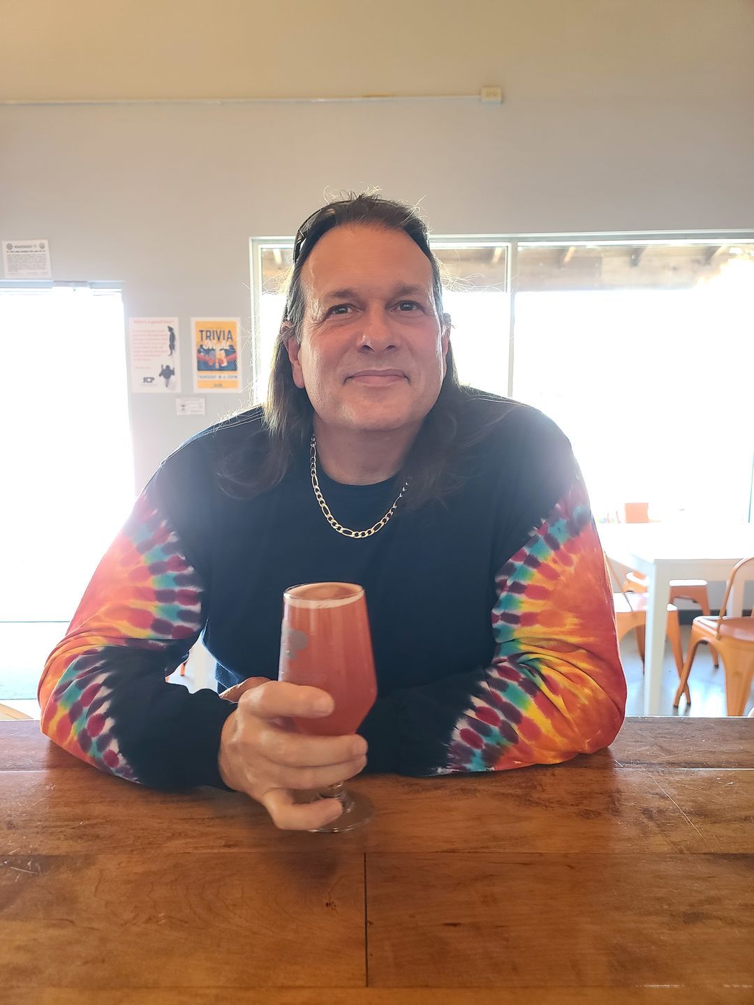 Customer photo review of Psychedelic Sleeves Tie Dye Long Sleeve T Shirt