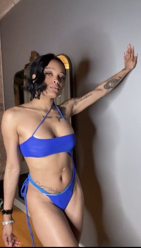 Customer photo review of Naomi One Piece Mesh Swimsuit - Cobalt