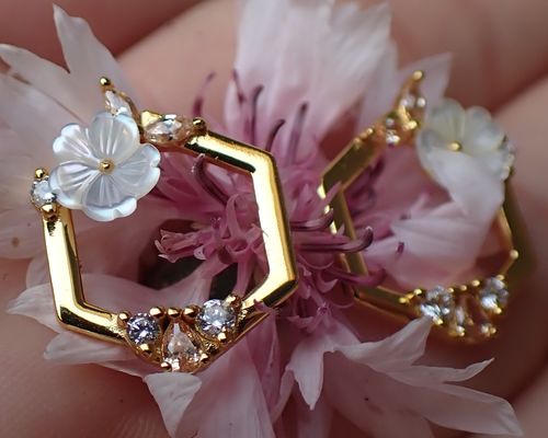 Customer photo review of Boucles d'oreilles Coraline