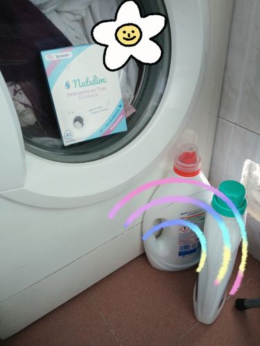 Customer photo review of Eco-Tiras de Detergente 40 lavados Natulim