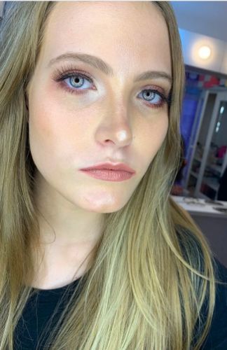 Customer photo review of Cocktail Blue Margarit Colored Contact Lenses