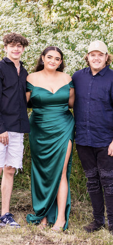 Customer photo review of Carmen Satin Gown - Green *[EXCLUSIVE]